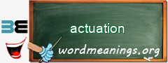 WordMeaning blackboard for actuation